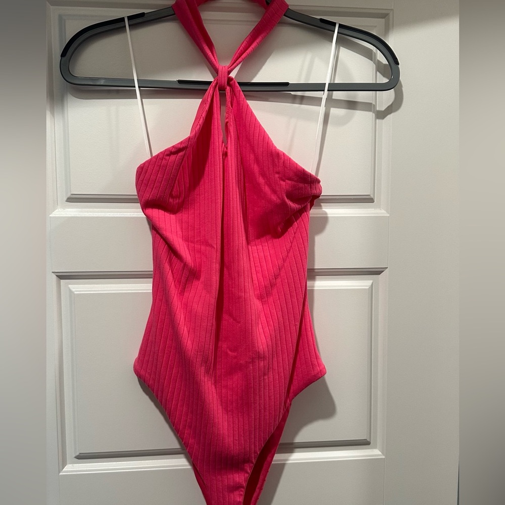 Showpo Swinton Bodysuit in Hot Pink
